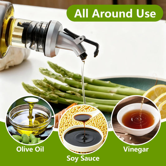 Olive Oil Dispenser Bottle for Kitchen, Glass Oil and Vinegar Dispenser with Flip Top Pourer