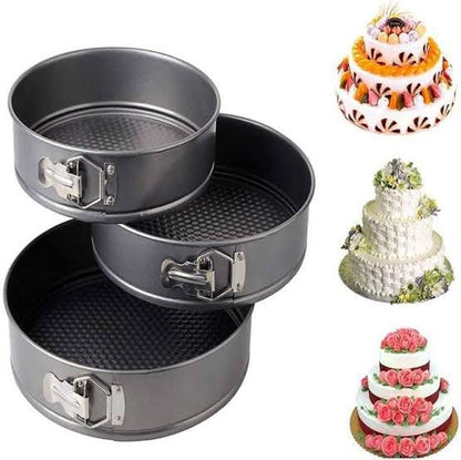 Non-Stick Cake Baking Pan 3-Pcs Set